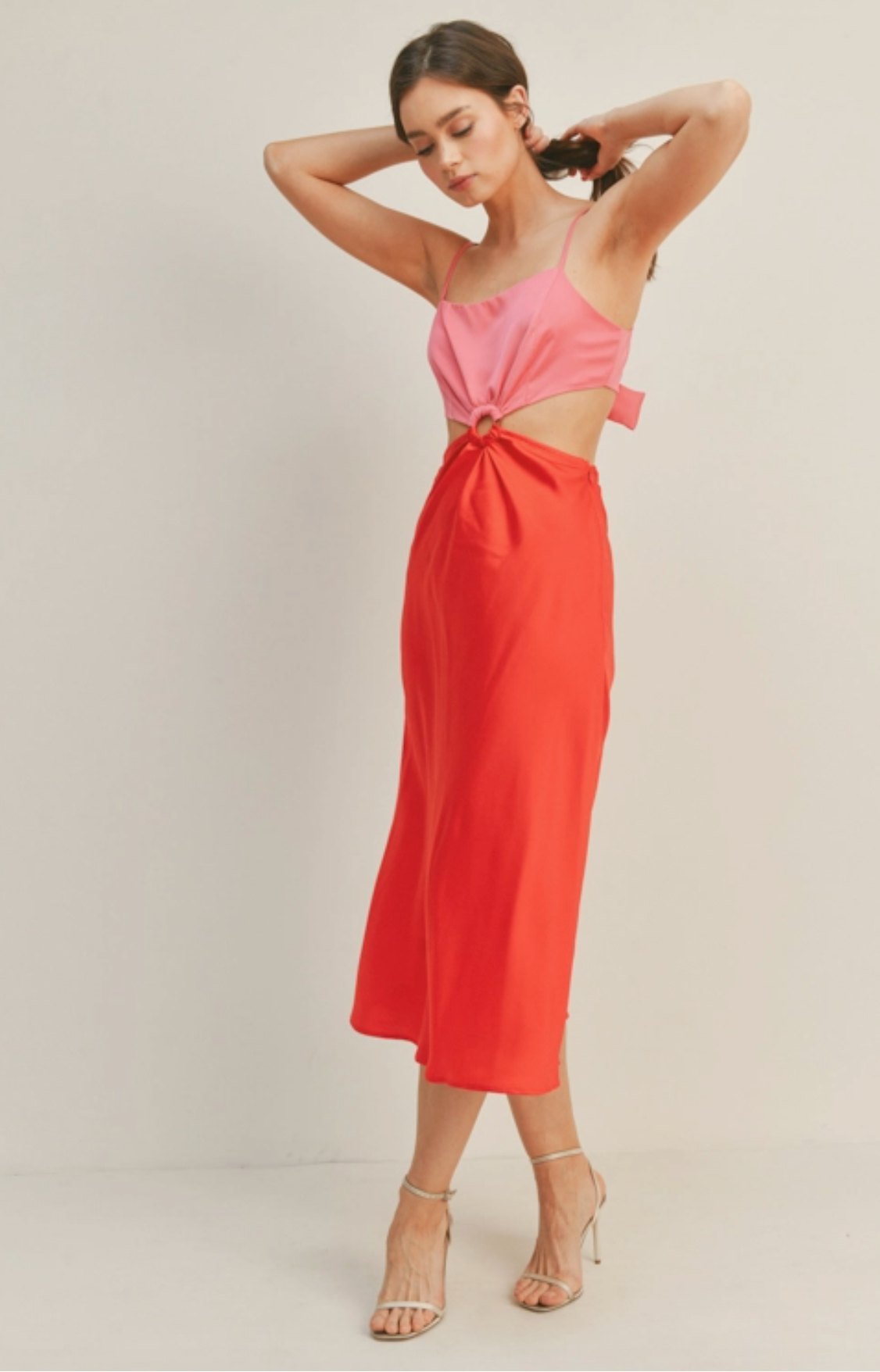 Lush Red + Pink Dress