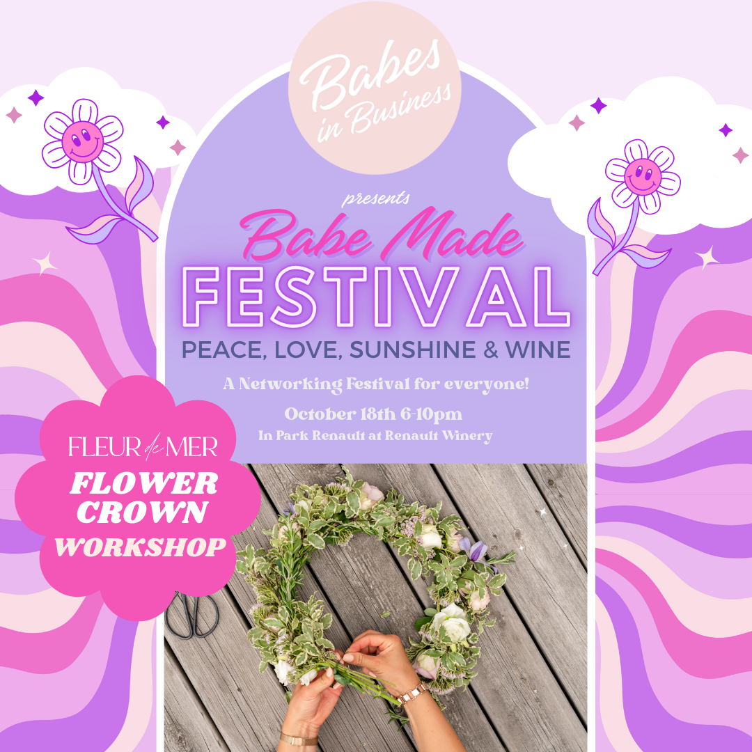 Babes in Business Flower Crown Workshop | October 18th