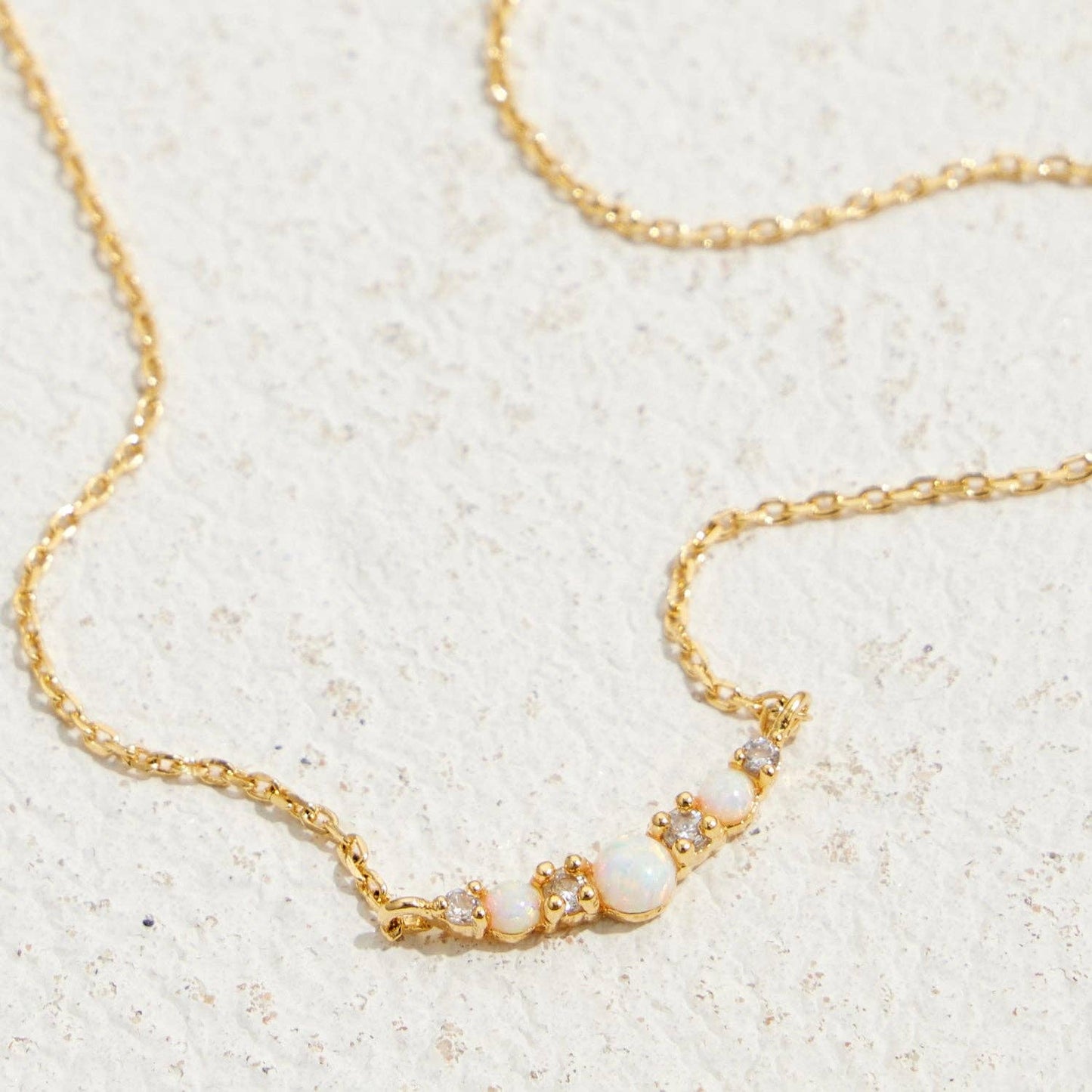 Gold & Opal Pendant Necklace