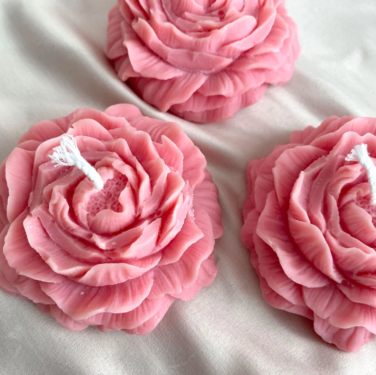 Peony Flower Candle - Pink