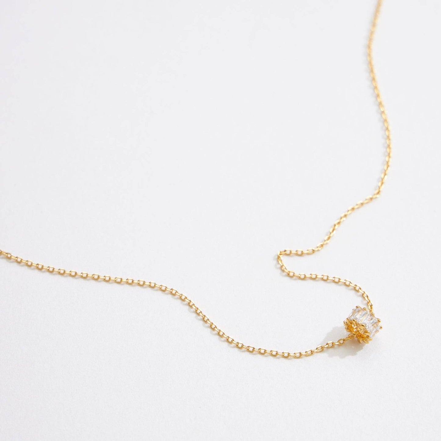 Round Barrel Pendant Necklace