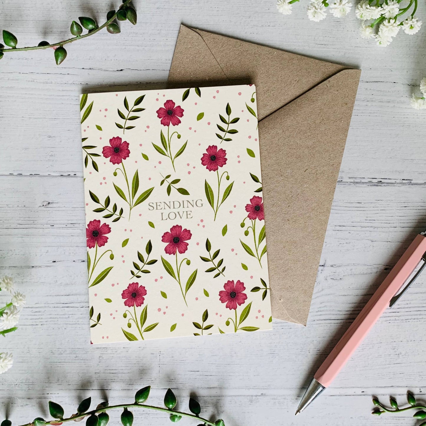 Sending Love Greeting Card