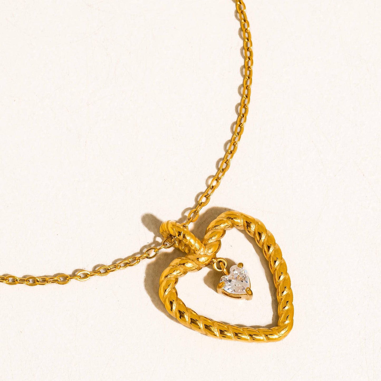 Gracie Heart Drop Necklace