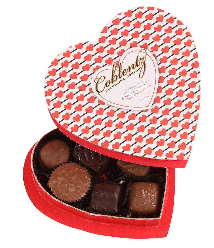 Valentine Heart Chocolate 4 oz Gift Box