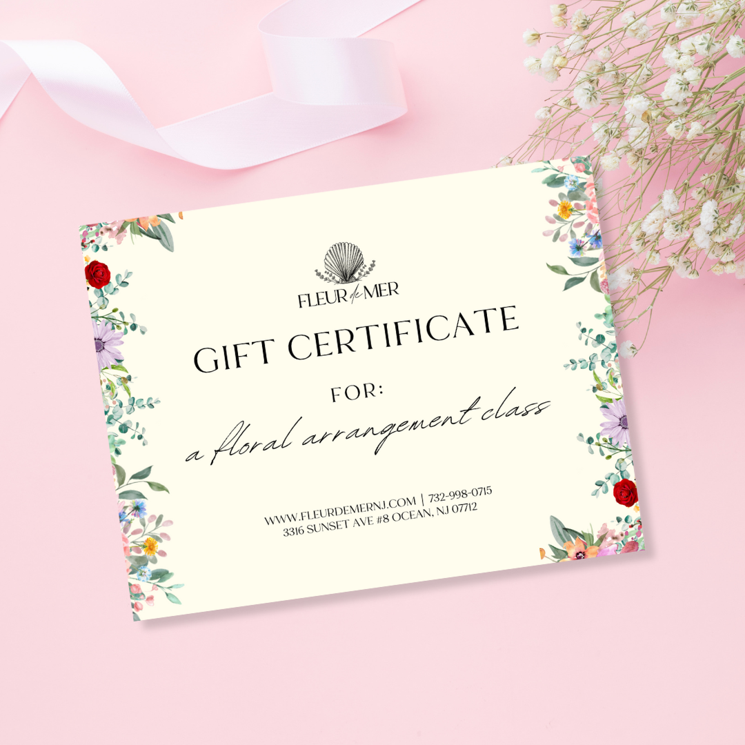 Floral Arrangement Workshop Gift Certificate