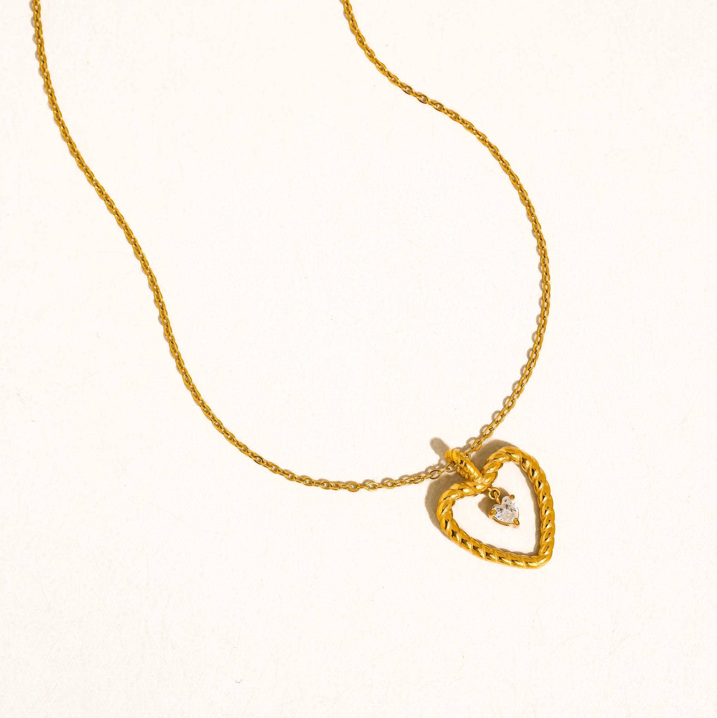 Gracie Heart Drop Necklace
