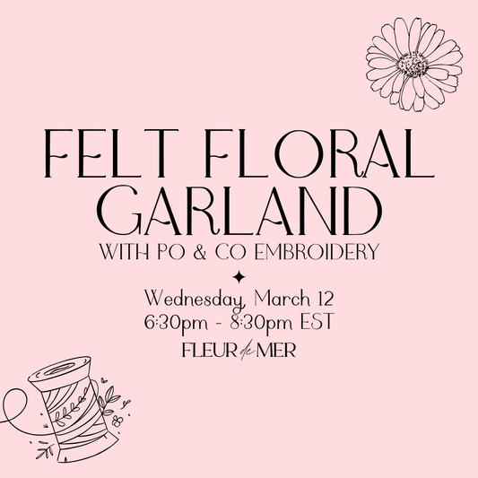 Floral Felt Garland Craft Club Night | March 12th