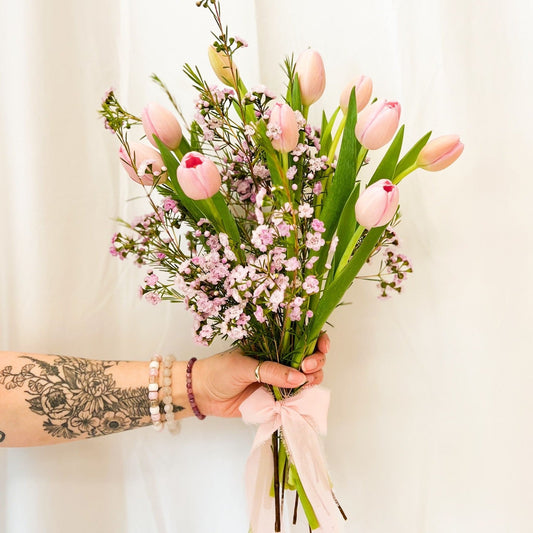 Designer's Choice Tulip Wrapped Bouquet
