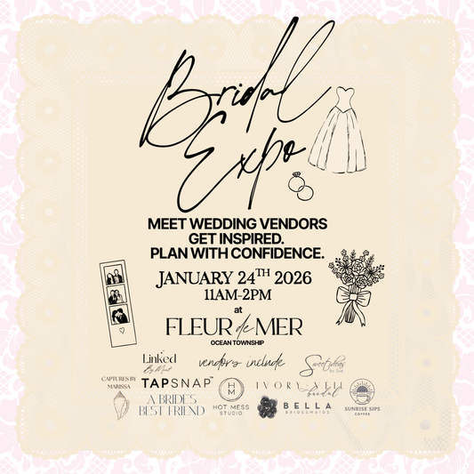 Monmouth County bridal expo featuring wedding vendors, floral inspiration, and planning resources for engaged couples in New Jersey